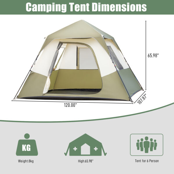Multi-person tent with a story