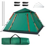 2-3 Person Camping Tent Outdoor Foldable Waterproof Tent with 2 Mosquito Nets Windows Carrying Bag for Hiking Climbing Adventure Fishing