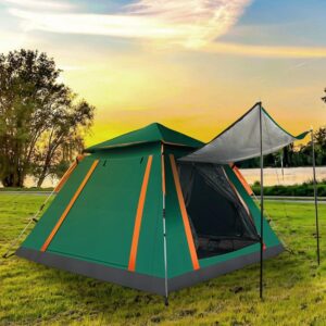 2-3 Person Camping Tent Outdoor Foldable Waterproof Tent with 2 Mosquito Nets Windows Carrying Bag for Hiking Climbing Adventure Fishing - Image 3