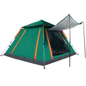 2-3 Person Camping Tent Outdoor Foldable Waterproof Tent with 2 Mosquito Nets Windows Carrying Bag for Hiking Climbing Adventure Fishing - Image 2