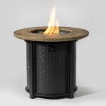 30inch Round Fire Pit Table Propane Fire Table with Lava Rocks