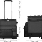 1pc Outdoor Large Capacity Cooler Bag, Insulation Bag, Folding Camping Cooler With Wheels, Insulated Large Food Storage Pack For Outdoor Travel, Fishing, Picnic, Beach, Travel, Water Container(Black)