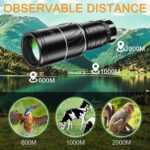 16X52 Monocular Telescope, High Power Prism Compact Monoculars for Adults Kids HD Monocular Scope for Bird Watching Gifts Hiking Concert Travelling Sports Game with Phone Adapte