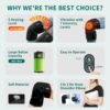 Heated Knee Massager with Vibration, Cordless Heating Pad for Knee Shoulder Elbow Stress Relief Deep Tissue, Knee Warmers Wrap, Heated Knee Pad for Men Women Elders