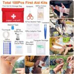 125 in 1 Survival Kits, Gifts for Men, Professional Survival Gear Equipment Tools First Aid Supplies for SOS Emergency Tactical Hiking Hunting Disaster Camping Adventures