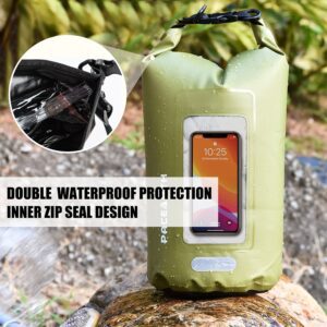 Waterproof Dry Bag 10L/20L/30L; Fishing Bag With Clear Phone Case; Roll Top Lightweight Floating Backpack Dry Sack; Keeps Gear Dry For Kayaking; Camping; Rafting; Boating; Excursion - Image 3