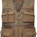 Mens Waistcoat Summer Outdoor Casual Fishing Safari Hiking Vest with Multi-Pocket
