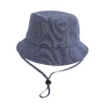 Grey Blue Kids Spring Fall Hat Denim Sun Hat Baby Casual Bucket Hat for Boys Girls 1-3Y