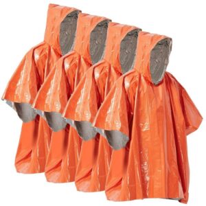 Emergency Rain Poncho Weather Proof Outdoor Survival Camping Gear - Image 3