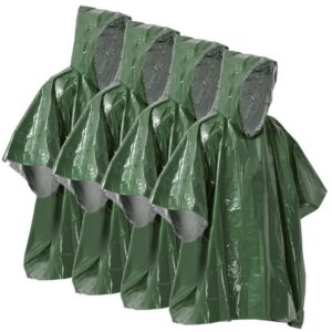 Emergency Rain Poncho Weather Proof Outdoor Survival Camping Gear - Image 2