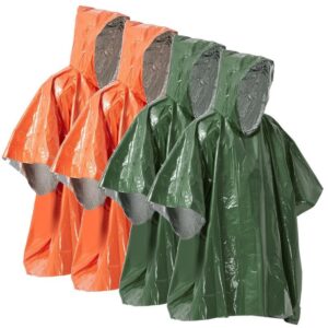 Emergency Rain Poncho Weather Proof Outdoor Survival Camping Gear - Image 5