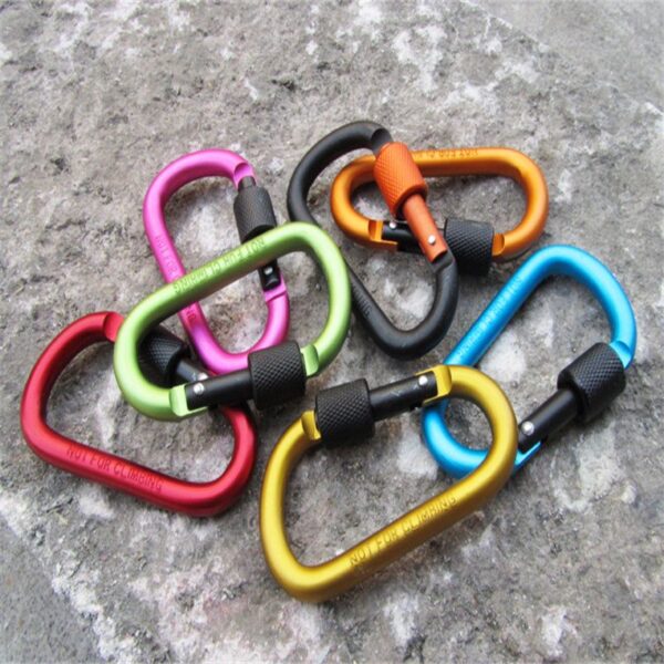Aluminum D-Ring Locking Carabiner Light but Strong NOT for Climbing(Pack of 10) - Image 10