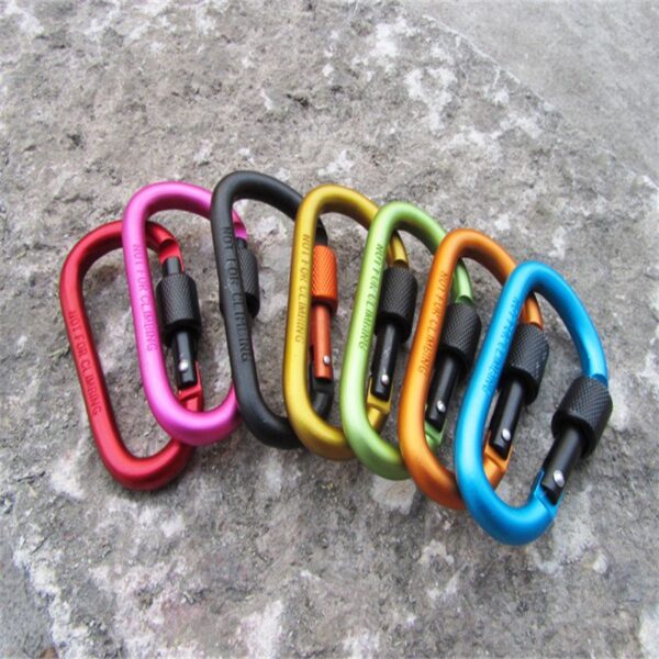 Aluminum D-Ring Locking Carabiner Light but Strong NOT for Climbing(Pack of 10) - Image 9