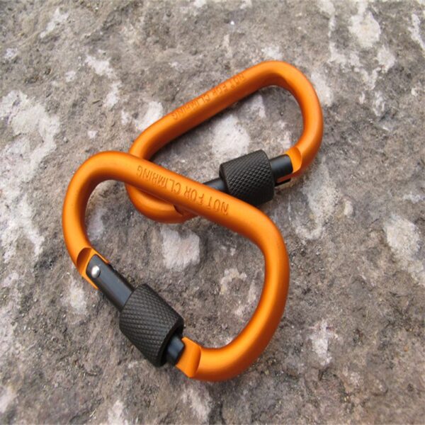 Aluminum D-Ring Locking Carabiner Light but Strong NOT for Climbing(Pack of 10) - Image 7
