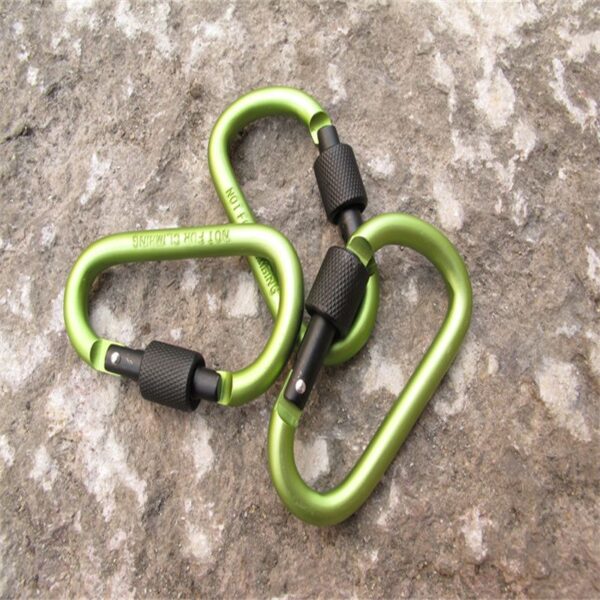 Aluminum D-Ring Locking Carabiner Light but Strong NOT for Climbing(Pack of 10) - Image 6