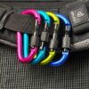 Aluminum D-Ring Locking Carabiner Light but Strong NOT for Climbing(Pack of 10) - Image 2