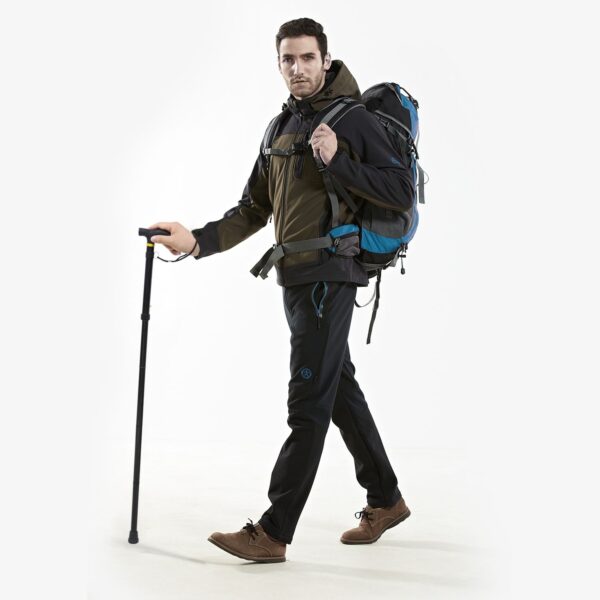 Walking Cane Aluminum Alloy Walking Stick Adjustable Folding Travel Hiking Stick - Image 2