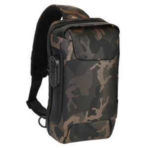 Men's Sling Backpack Waterproof Anti-theft Shoulder Crossbody Chest Bag Messenger Sling Bag Daypack with USB Charging Port - Image 3