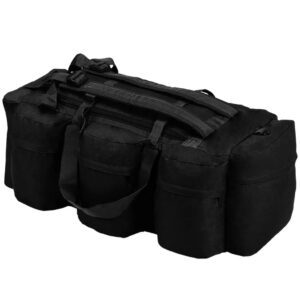 3-in-1 Army-Style Duffel Bag 23.8 gal Black - Image 5