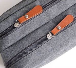 New business travel men's toiletry bag double-layer large capacity cosmetic bag solid color Oxford cloth storage bag portable (matte gray) - Image 8