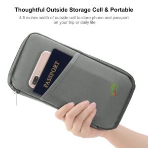 Travel Passport Wallet 12Cells Ticket ID Credit Card Holder Water Repellent Documents Phone Organizer - Image 6