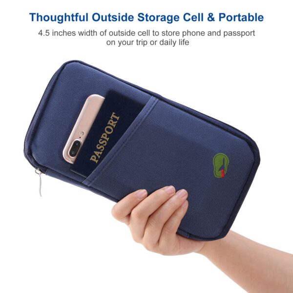 Travel Passport Wallet 12Cells Ticket ID Credit Card Holder Water Repellent Documents Phone Organizer - Image 11