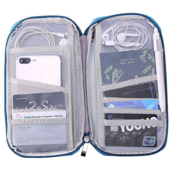 Travel Passport Wallet 12Cells Ticket ID Credit Card Holder Water Repellent Documents Phone Organizer - Image 10