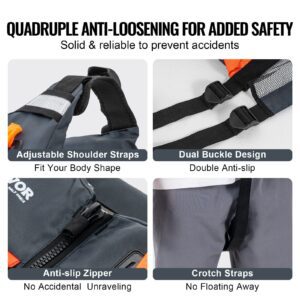 VEVOR Watersports Life Vest PFD 85N Buoyancy Life Jacket for Men & Women M - Image 9