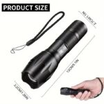 High Power LED Tactical Flashlight 5-Mode Light Zoom Waterproof Portable Torch For Camping Hiking Outdoor Hunting Aluminum Alloy Bright Tactical Flashlight LED 5 Modes Zoomable Searchlight Handheld