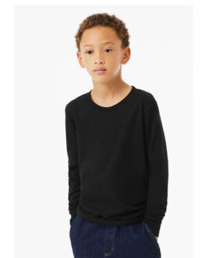 Bella + Canvas 3513Y Youth Triblend Long-Sleeve T-Shirt - Image 4