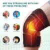Heated Knee Massager with Vibration, Cordless Heating Pad for Knee Shoulder Elbow Stress Relief Deep Tissue, Knee Warmers Wrap, Heated Knee Pad for Men Women Elders - Image 2