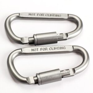 Aluminum D-Ring Locking Carabiner Light but Strong NOT for Climbing(Pack of 10) - Image 8