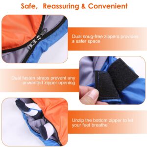 3 People Sleeping Bag for Adult Kids Lightweight Water Resistant Camping Cotton Liner Cold Warm Weather Indoor Outdoor Use 3 Season with Sack for Spring Summer Autumn - Image 7
