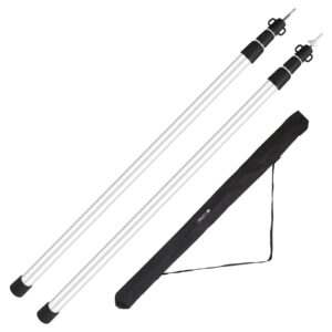 2Pcs Telescoping Tarp Poles Portable Aluminum Awning Poles 3ft to 7.5ft Adjustable Telescopic Tarp Tent Rods - Image 5
