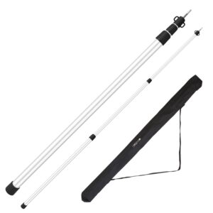 2Pcs Telescoping Tarp Poles Portable Aluminum Awning Poles 3ft to 7.5ft Adjustable Telescopic Tarp Tent Rods - Image 2