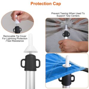 2Pcs Telescoping Tarp Poles Portable Aluminum Awning Poles 3ft to 7.5ft Adjustable Telescopic Tarp Tent Rods - Image 8