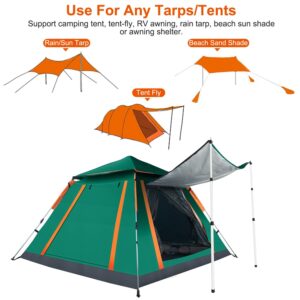 2Pcs Telescoping Tarp Poles Portable Aluminum Awning Poles 3ft to 7.5ft Adjustable Telescopic Tarp Tent Rods - Image 7